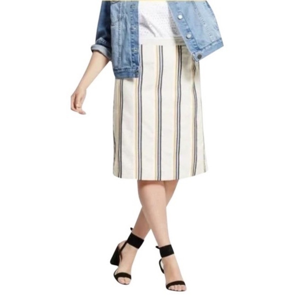NWT Who What Wear Sante Fe Striped Skirt - 10